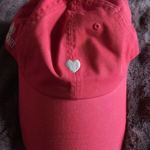 Target Red Baseball Cap with Silver Heart